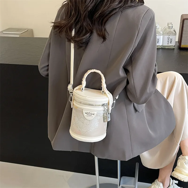 Iman's House PU Handbag Crossbody Bag Regular Women's White & Pink/Ecru/Silver/White/Pink-19