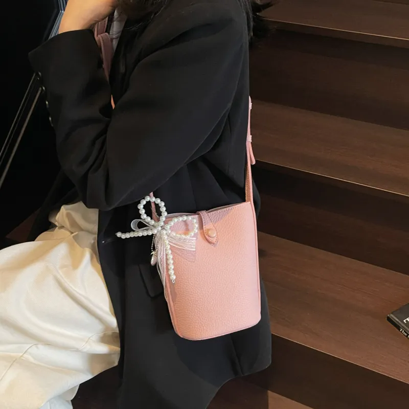 Iman's House PU Shoulder Bag Women's Black Ecru/Pink/Yellow Blue-7