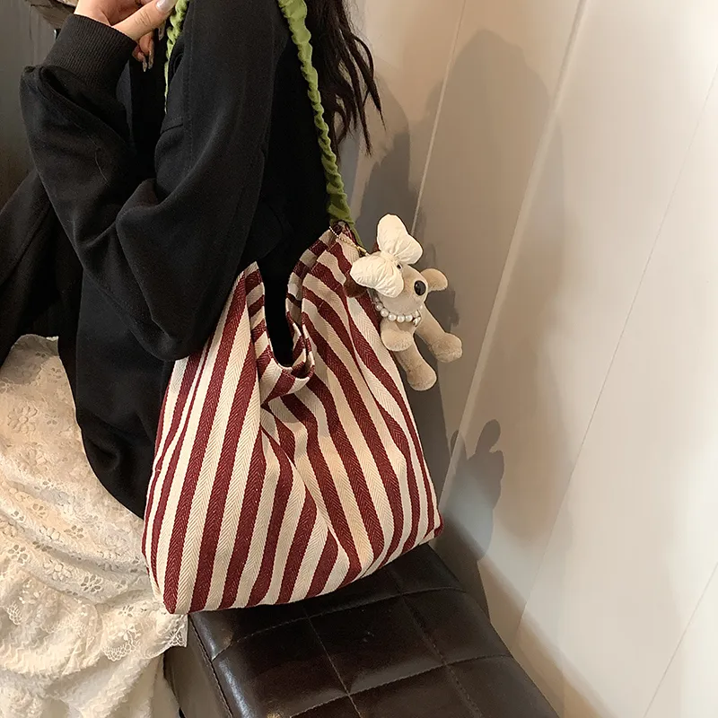 Iman's House Canvas Canvas Bag Shoulder Bags Women's Yellow+Charm/Brown+Charm/Red+Charm-13