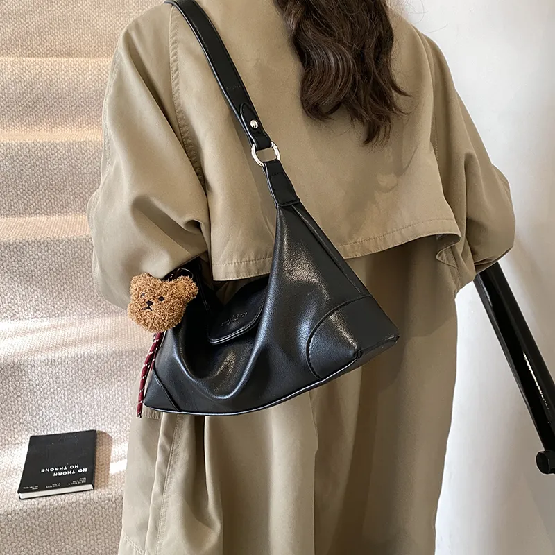 Iman's House PU Shoulder Bag Regular Women's Brown/Coffee/Burgundy/Black-16