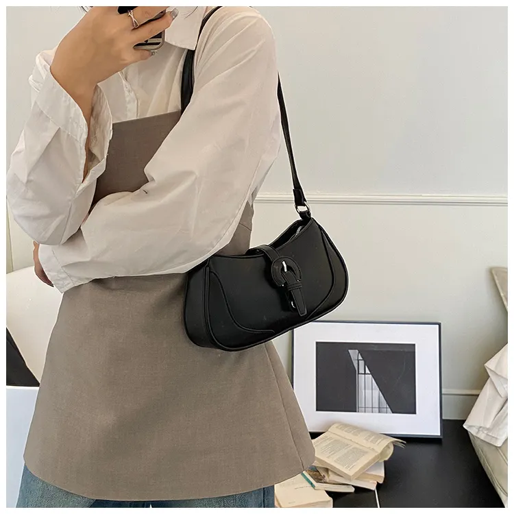 Iman's House PU Shoulder Bag Women's White/Blue/Pink/Black-15