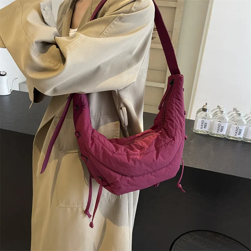 Iman's House Fabric Shoulder Bag Crossbody Bag Regular Unisex Coffee/Khaki/Fuchsia/Black-13