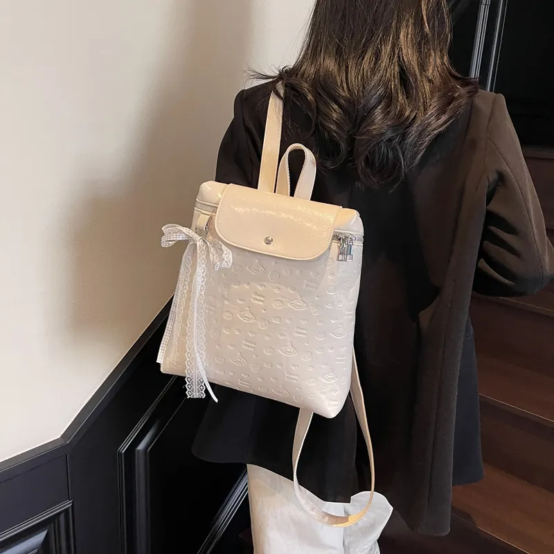 Iman's House PU Backpack Women's White/Pink/Blue/Black-3
