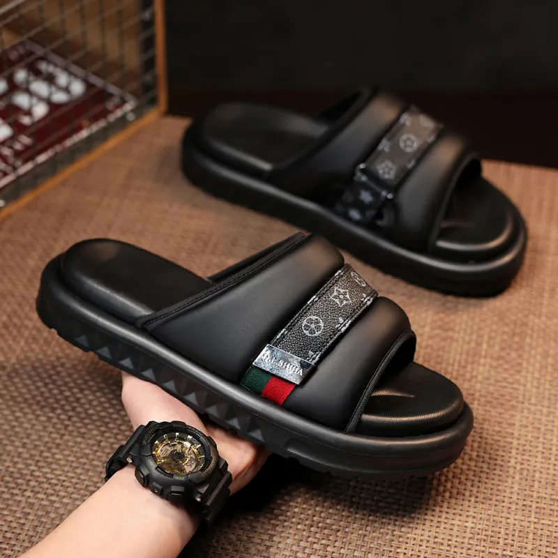 Wolves • Family QUNLANGSHIJIA Slip Resistant Cushioning Slide Slippers Men's-4