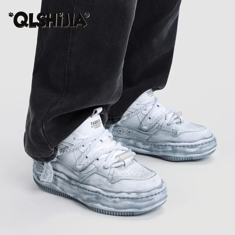Wolves • Family QUNLANGSHIJIA Breathable Height Increase Low Top Skateboard Shoes Men's-4