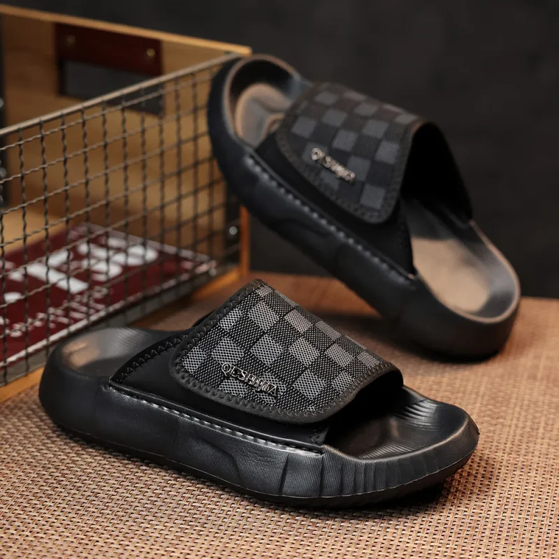 Wolves • Family QUNLANGSHIJIA Rubber Sole Slide Slippers Men's-4