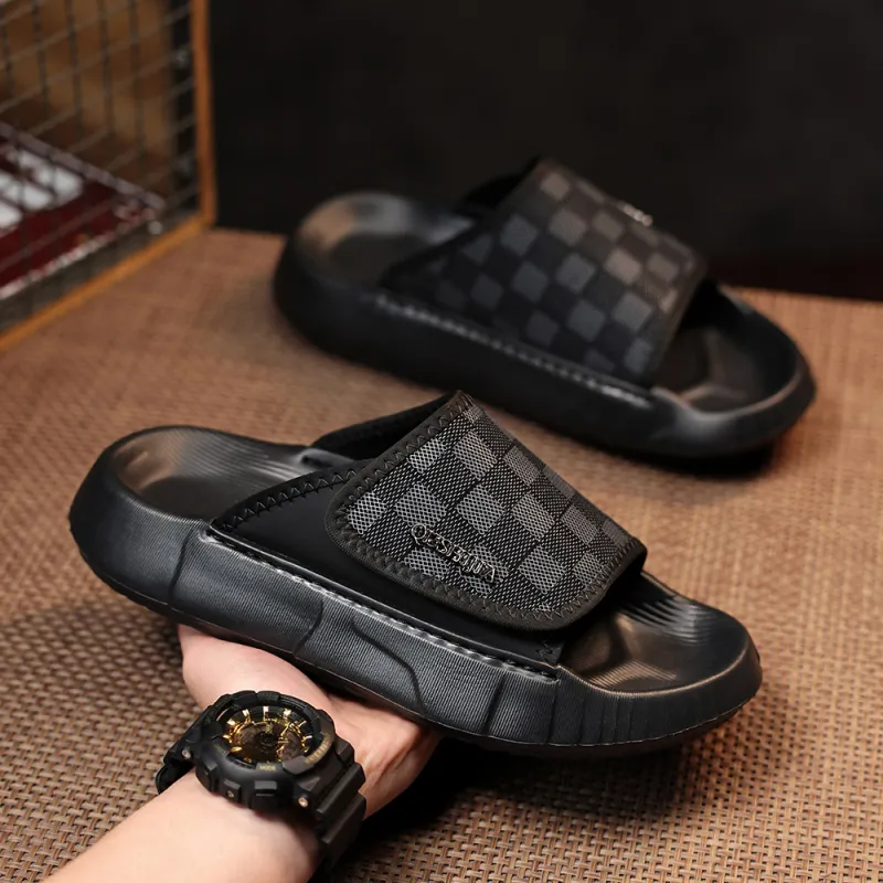 Wolves • Family QUNLANGSHIJIA Rubber Sole Slide Slippers Men's-3
