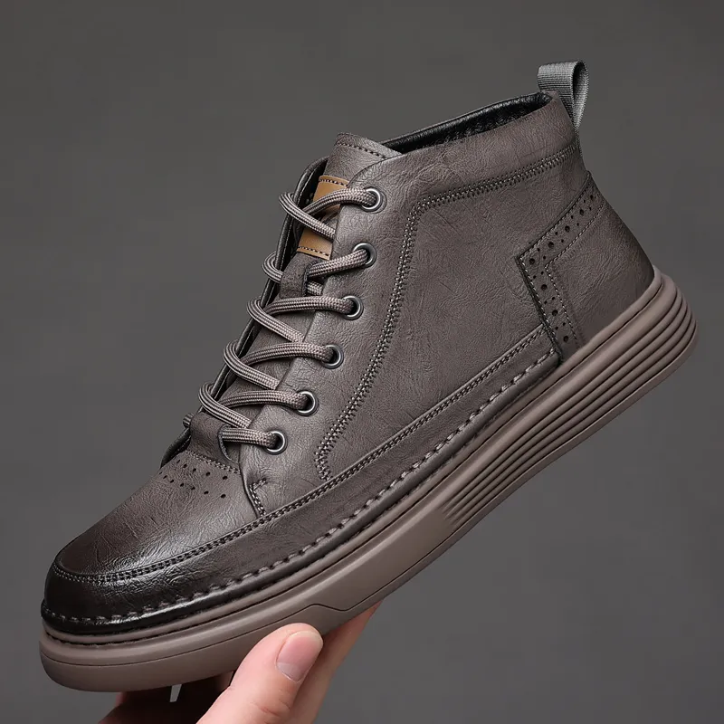 Wolves • Family QUNLANGSHIJIA Casual Shoes Men's Dark Gray-3