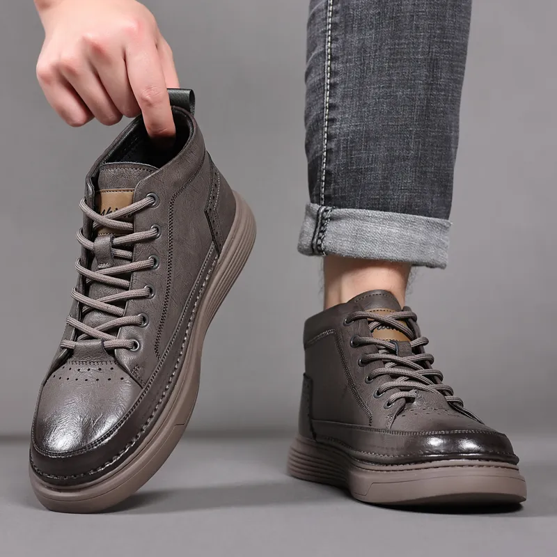 Wolves • Family QUNLANGSHIJIA Casual Shoes Men's Dark Gray-2