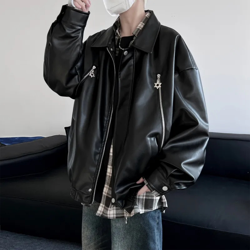 MERRTO Leather Jackets Unisex-3