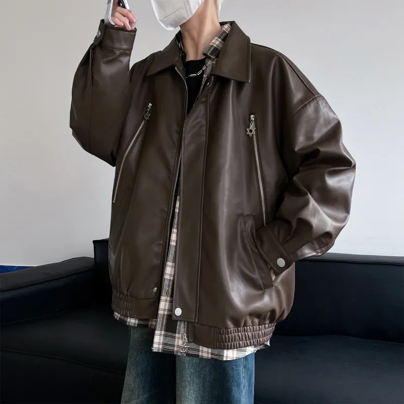 MERRTO Leather Jackets Unisex-7