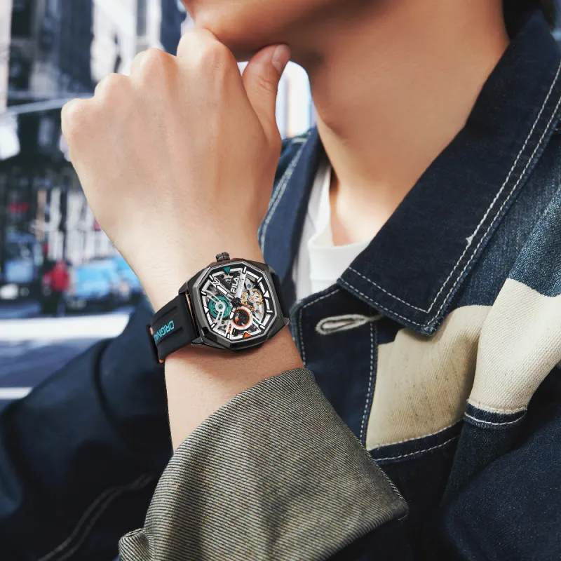 FILA Wrist Watch Mechanical Movement Cut Out Dial Men's Watches-3