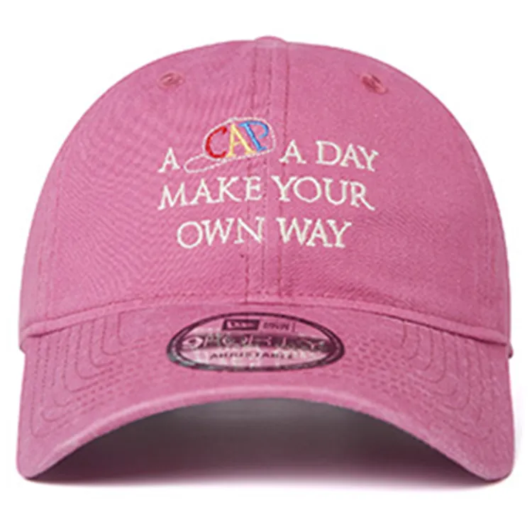 New Era Solid Design Cotton Baseball Cap Pink-1