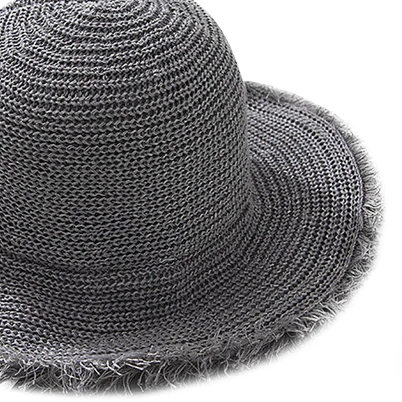 Lanza Straw Woven Hat Spring And Fall Floral Edgy Sun Protection Hat Unisex-3