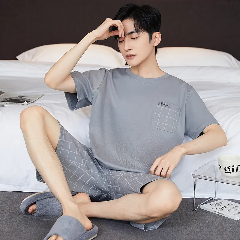 JINXU Pajama Set Men's Slate Gray-4