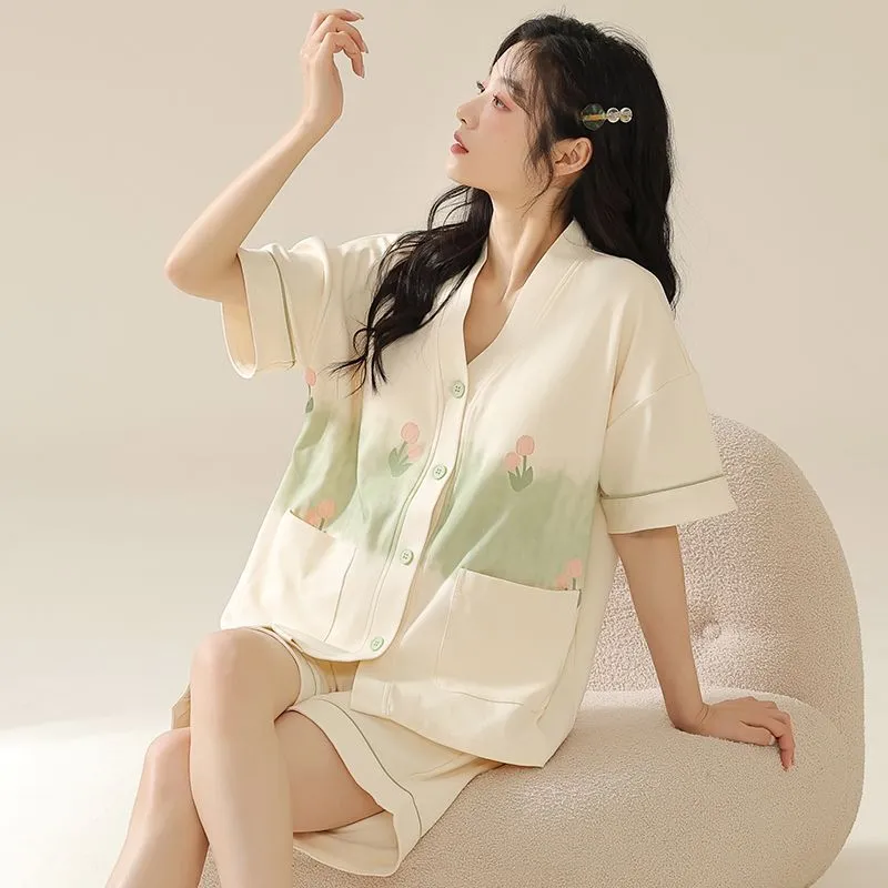 JINXU Pajama Set Women's Apricot-2
