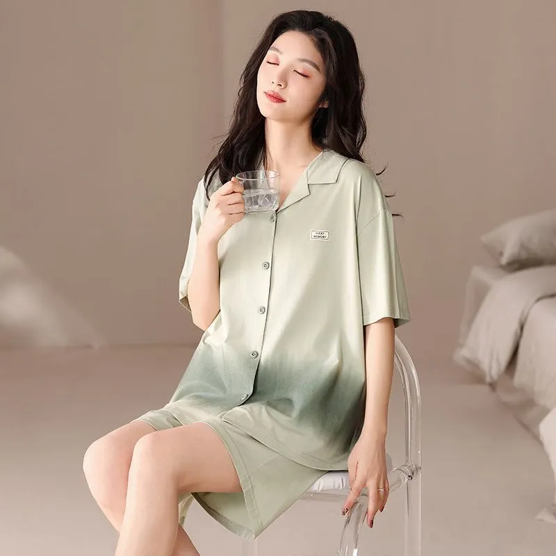 JINXU Pajama Set Women's Light Green-2