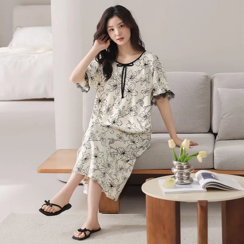 JINXU Nightgown Women's Apricot-3
