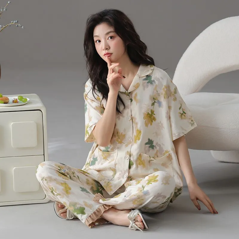 JINXU Pajama Set Women's Apricot-2