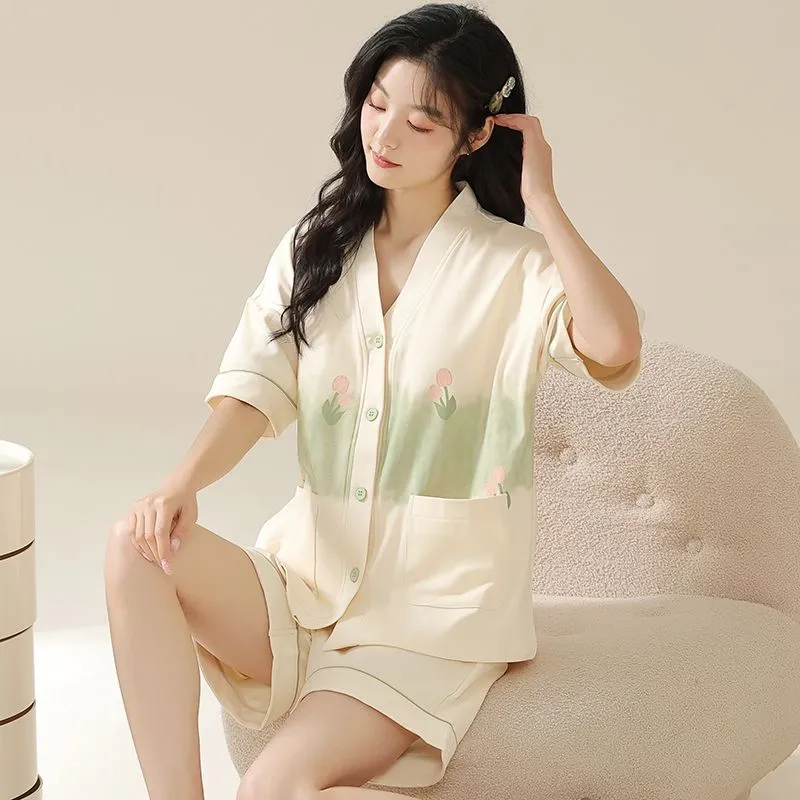 JINXU Pajama Set Women's Apricot-1