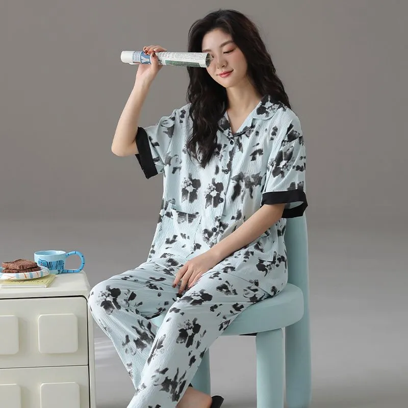 JINXU Pajama Set Women's Peacock Green-4