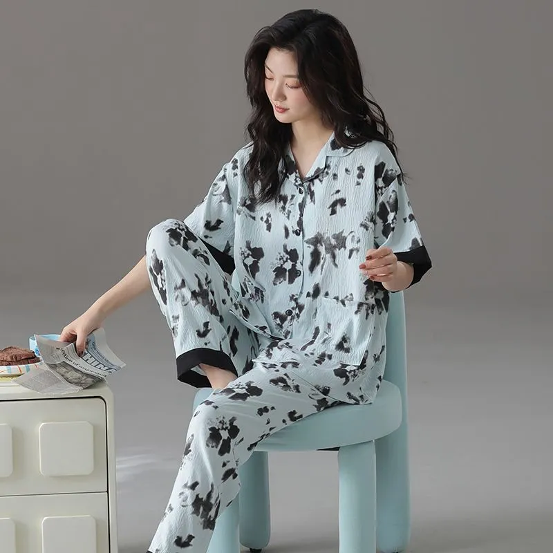JINXU Pajama Set Women's Peacock Green-3