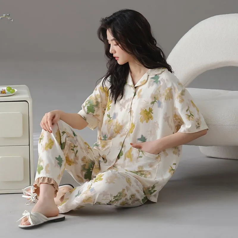 JINXU Pajama Set Women's Apricot-1