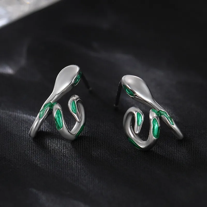 COISE 925 Sterling Silver Stud Earrings Women's-5