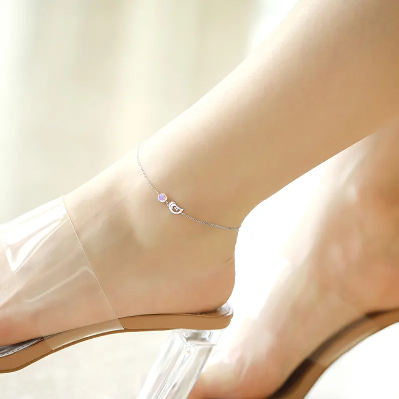 COISE S925 Silver Anklets Women's-4