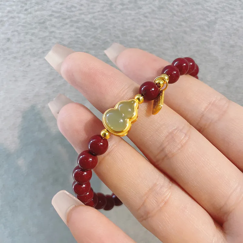 COISE Reconstructed Cinnabar Jade Bracelets Women's-1