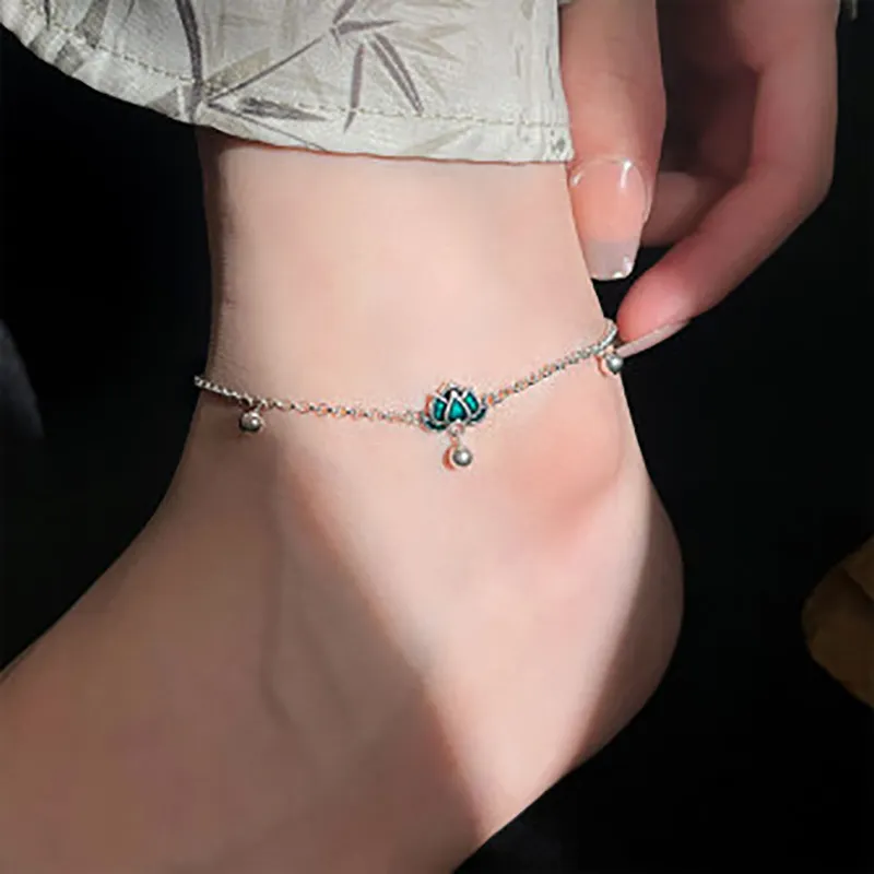 COISE S925 Silver Anklets Women's-1