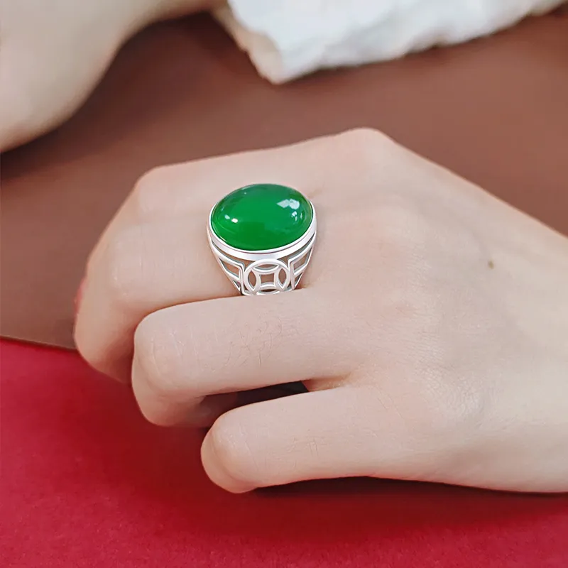 COISE Jade Rings Women's-2