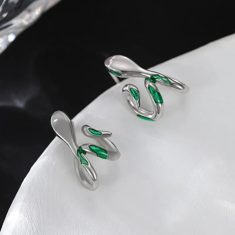 COISE 925 Sterling Silver Stud Earrings Women's-2