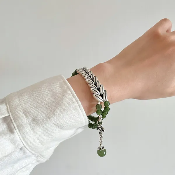 COISE Hetian Jade Bracelets Women's Jasper-2