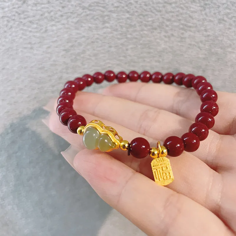 COISE Reconstructed Cinnabar Jade Bracelets Women's-2