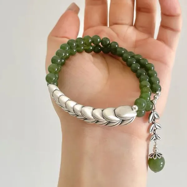 COISE Hetian Jade Bracelets Women's Jasper-1