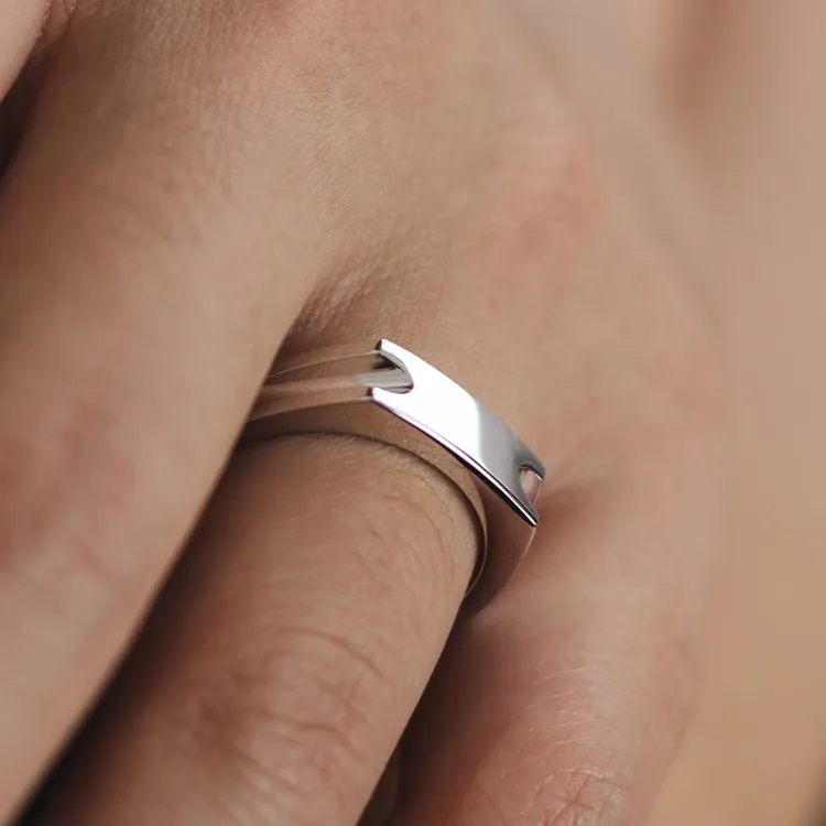 SHAN YE WANG S925 Silver Rings Men's-4