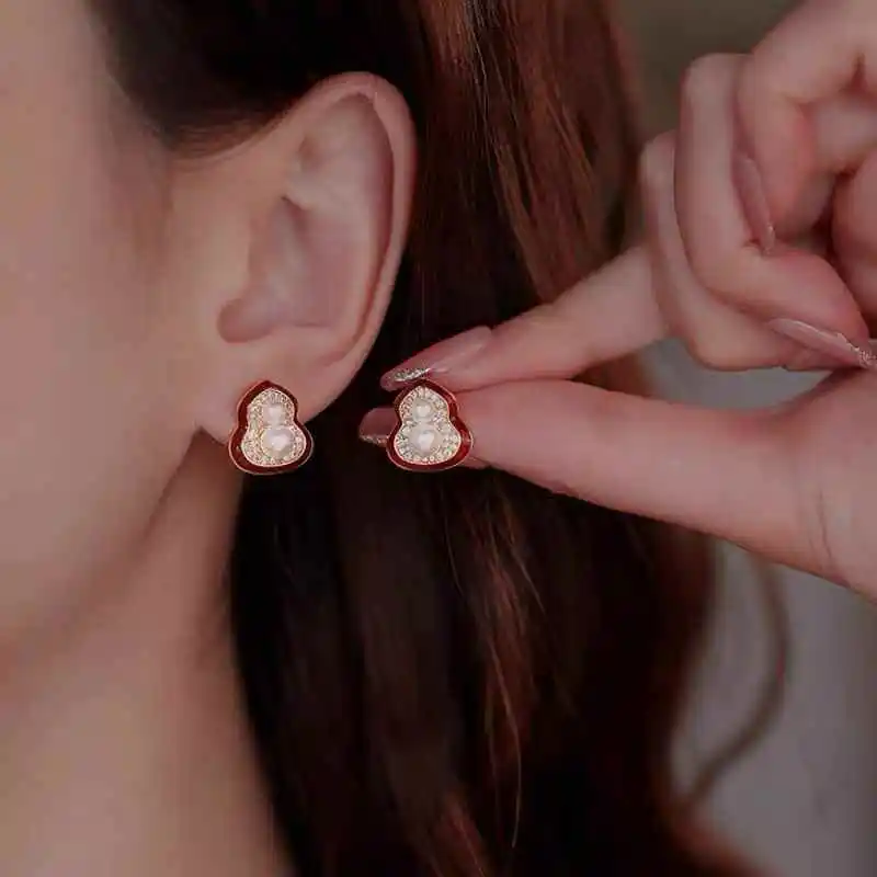 ORDI Pearl Stud Earrings Women's-1