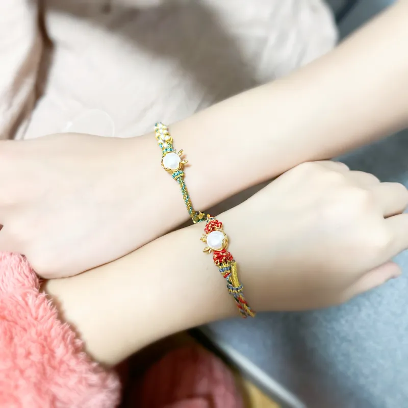 ORDI Freshwater Pearl Bracelets Unisex Red Blue-4