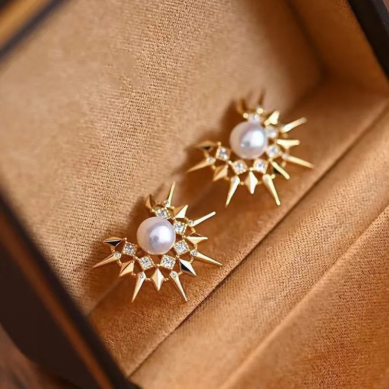 ORDI Freshwater Pearl Stud Earrings Unisex-1