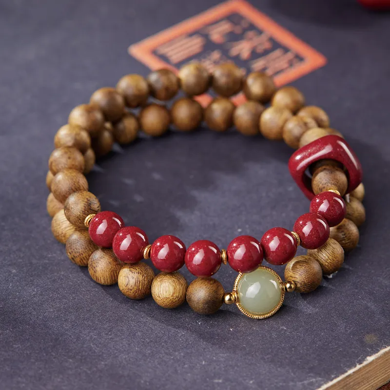 Yi Mingju Agarwood Bracelets Unisex-2