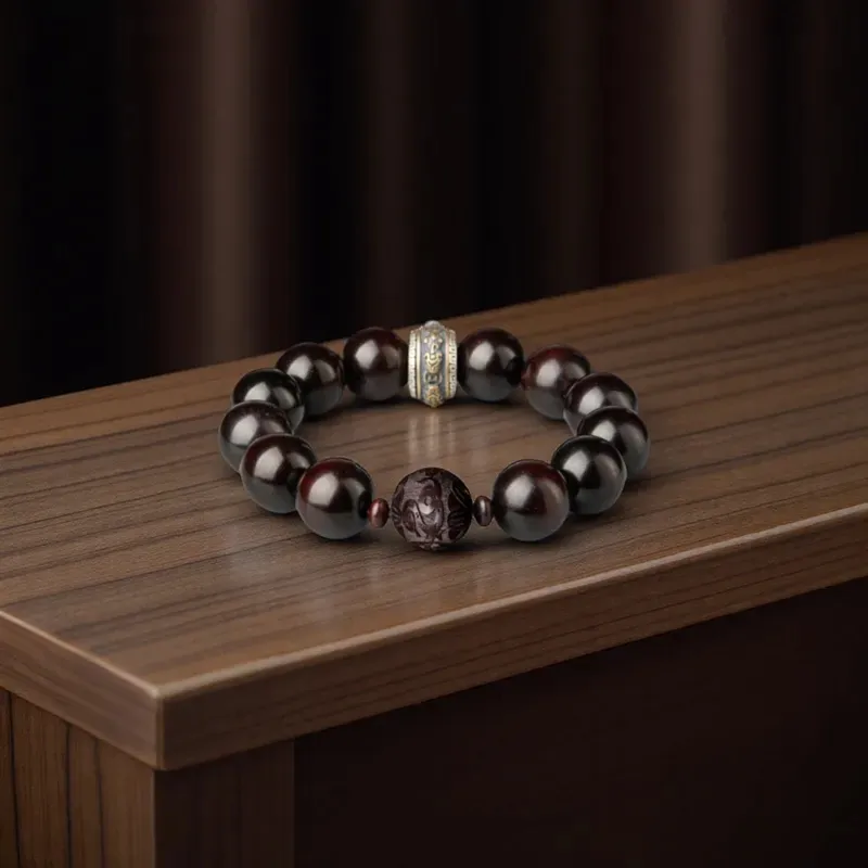 Yi Mingju Red Sandalwood Bracelets Unisex-7