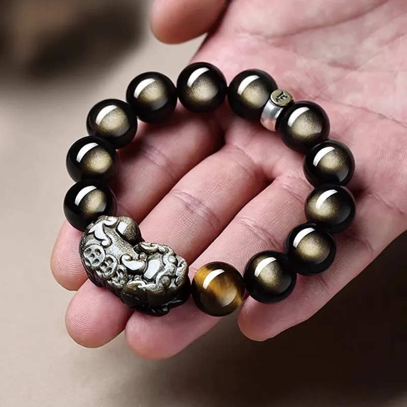 Yi Mingju Obsidian Bracelets Men's-2