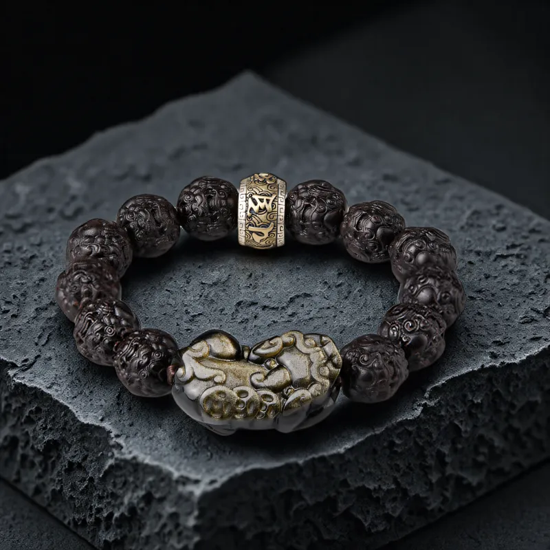 Yi Mingju Small Leaf Red Sandalwood Bracelets Unisex-3
