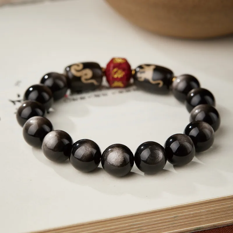 Yi Mingju Obsidian Bracelets Unisex-4