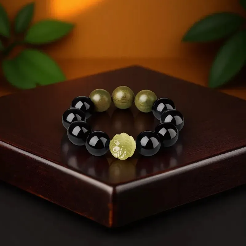 Yi Mingju Obsidian Bracelets Men's-3