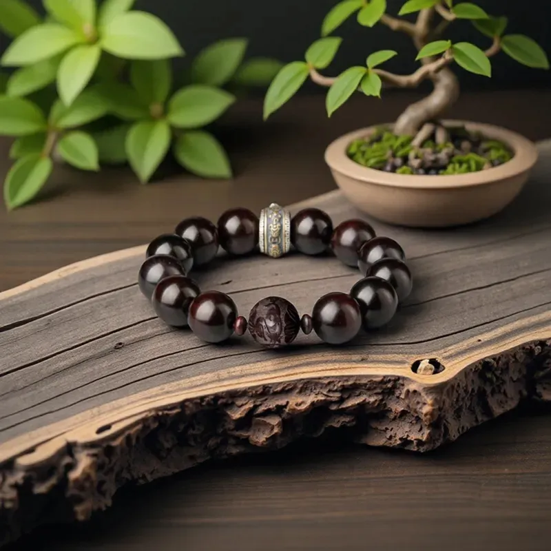 Yi Mingju Red Sandalwood Bracelets Unisex-9