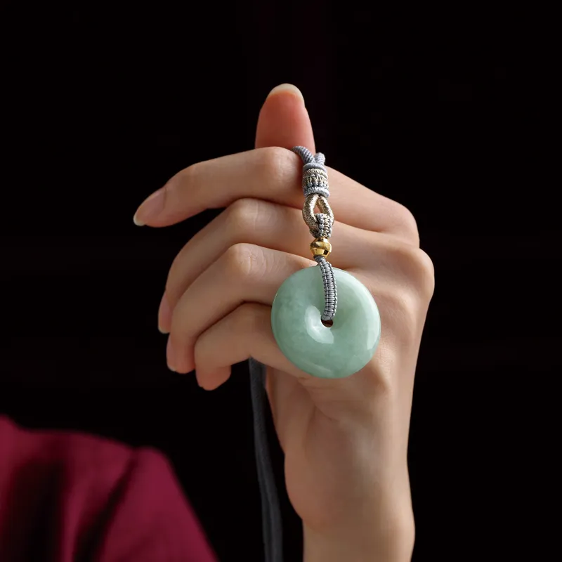 Yi Mingju Ice Type Jadeite Pendants Unisex-2