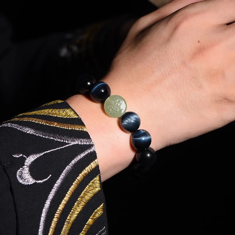 Yi Mingju Tiger's Eye Stone Bracelets Unisex-1