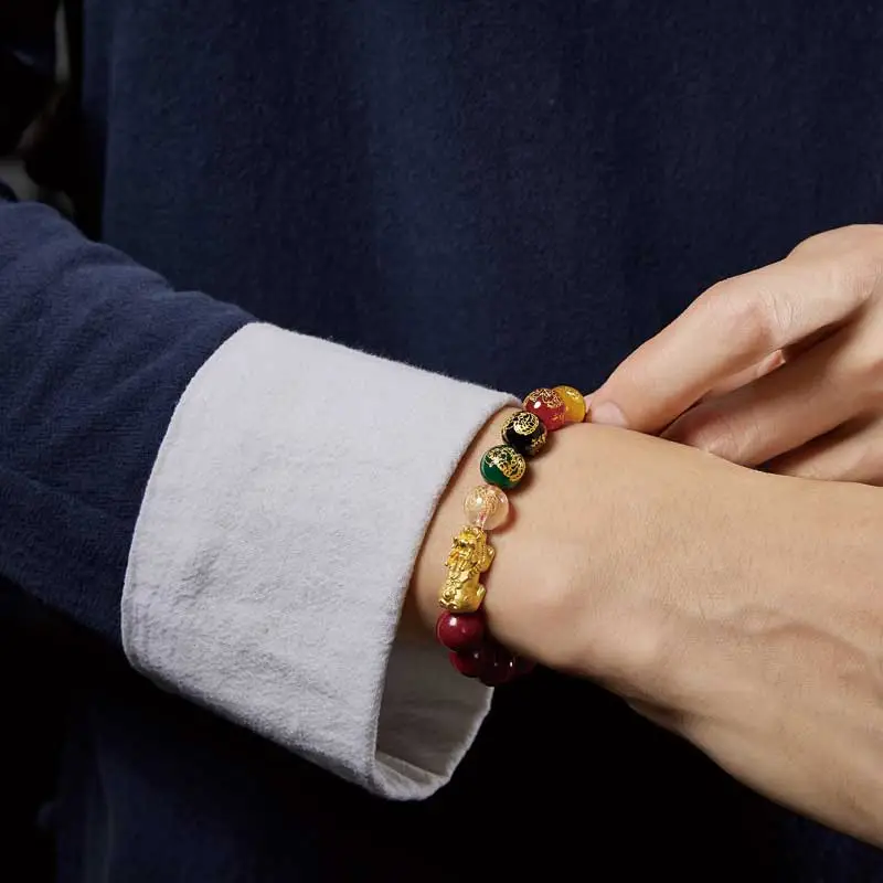 Yi Mingju Reconstructed Cinnabar Bracelets Unisex-4